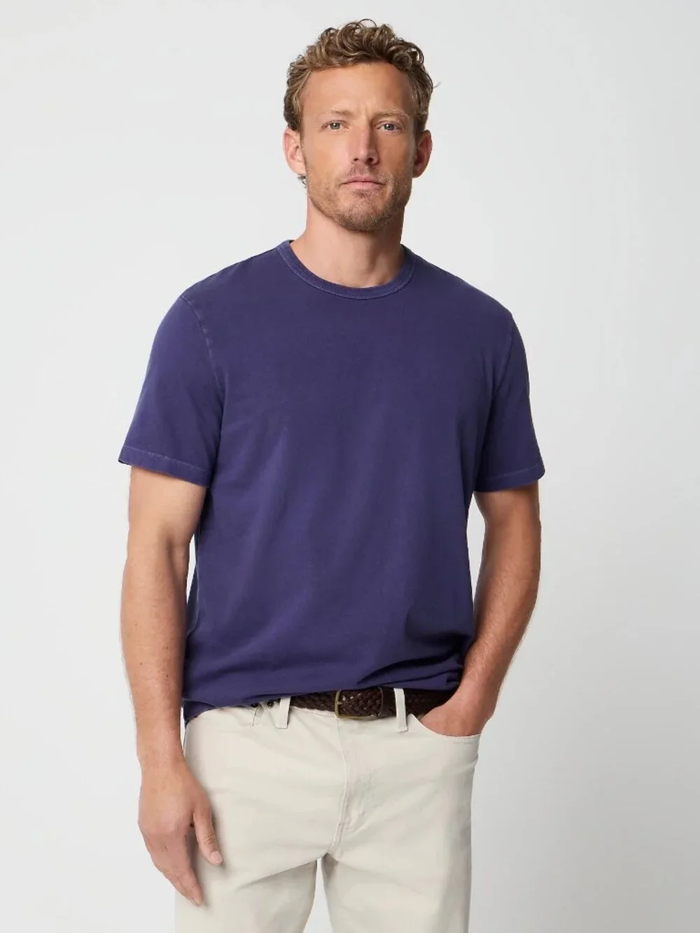 J CREW Garment Dyed Tee - Short Sleeve T Shirt -Ink Shadow- MEDIUM - NWT